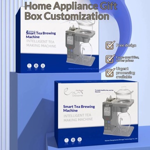 Premium White & Gold <b>Foil</b> Cardboard Boxes with UV Spot, Frosted Finish & <b>Window</b> for Home Appliances - Product Image 3