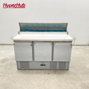 Réfrigérateur <span class=keywords><strong>Saladette</strong></span> à prix d'usine, <span class=keywords><strong>2</strong></span>/3 <span class=keywords><strong>portes</strong></span>, sous-comptoir, équipement de préparation des aliments, comptoir de préparation des salades, refroidisseur - Product Image 2