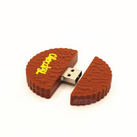 Clé USB en forme de biscuit attrayante écologique 8 Go Bâtons USB en silicone personnalisés Clé USB à faible coût