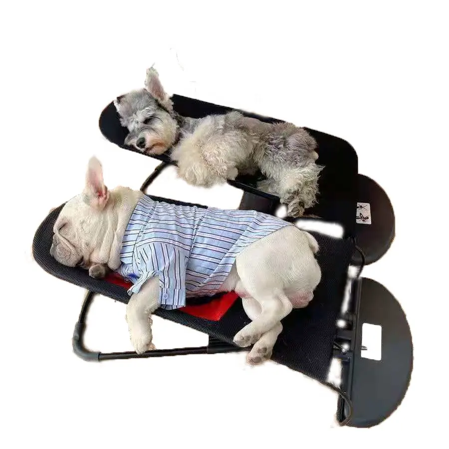 工場直接調節可能なメッシュ通気性快適な折りたたみ式ペットベッド犬ロッキングチェア