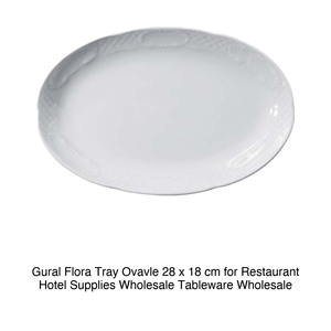 Plateau de service ovale Flora 28 × 18 cm Gural -6- Flo28Ky00 - Product Image 2
