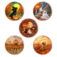Pièces de monnaie en cuivre personnalisées de 1 oz, motif double chat citrouille et fantôme, pièce de monnaie en métal, souvenir de collection d'Halloween, cadeau