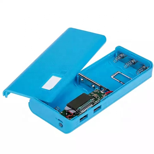 5x 18650 Power Bank Case Portable 5V Dual USB Mobile Phone Charging DIY 18650 Battery Holder Power Bank Box With LED Light