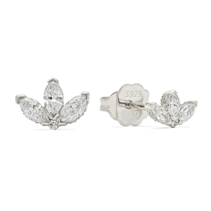 Pendientes de Plata de Ley SS925 ROXI con Zirconia en Forma de Ojo de Caballo, Estilo Simple para Mujer - Product Image 2