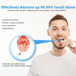 Oral Irrigator Professional Oral Flusher Water Pulse Tonsil Stone Remover Vacuum Electronic Tonsil Stone Removal <b>Tool</b> - Product Image 3