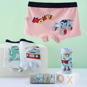 YCH Baumwolle Kinder Boxer Slips Teenager Boxer Baby Cartoon Muster drucken flache Ecke Kinder Shorts Student Unterwäsche