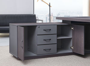 Modern lüks yönetici masası yeni 200cm ahşap Panel CE sertifikalı ceo'su ofis mobilyaları L şeklinde yönetici masası - Product Image 6