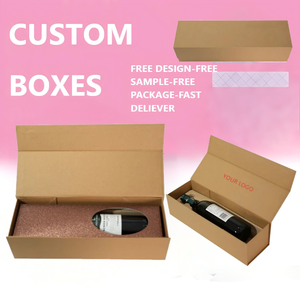 Empaque Magnético Plegable Personalizado con Papel Kraft Impermeable y Grabado en Relieve para Botellas de Vino y Whisky - Product Image 3