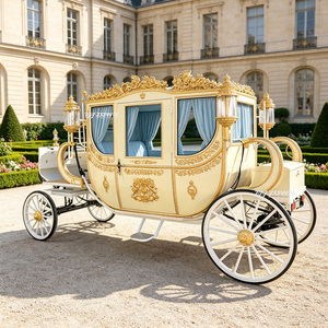 Chariot royal personnalisé haut de gamme avec sièges multi-personnes pour les opérations de location de lieux de mariage et les activités de célébration en extérieur - Product Image 1