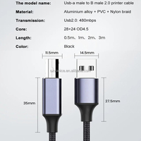 Câble de bonne qualité USB A mâle à B mâle pour imprimante 0.5M 1M 1.5M 2M 3M 5M câble d'imprimante AM/BM USB 2.0 plaqué or
