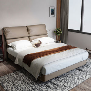 Cama Queen Size de Cuero Auténtico de Diseño Moderno para Dormitorio, Juego de Muebles de Lujo, Estructura de Cama King Size Tipo Loft - Product Image 4