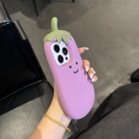 Coque de téléphone violette housse de téléphone en silicone étui mignon protecteur pour iphone 16