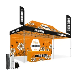 Portable Outdoor Exhibition Booth Promotional Deluxe 3x3 Printed Gazebo For Advertising Event Trade Show Custom 10x15 Tent