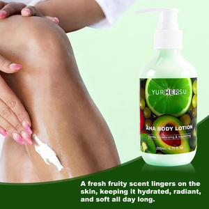 Lotion corporelle AHA à marque privée, glycérine, acide malique, hyaluronate <span class=keywords><strong>de</strong></span> sodium, hydratante, lissante, soin <span class=keywords><strong>de</strong></span> la peau pour tous types <span class=keywords><strong>de</strong></span> peau, OEM/ODM - Product Image 5