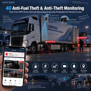<span class=keywords><strong>Cam</strong></span>éra de tableau de bord pour camion 10,1 pouces avec CarPlay et Android Auto, système d'alarme antivol de carburant 4G, capteur de carburant ultrasonique, kit <span class=keywords><strong>cam</strong></span>éra de recul - Product Image 4