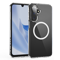 Pour Samsung A16 étui magnétique transparent, nouvelle couverture de téléphone portable anti-rayures en acrylique Slim Fit + TPU 2 en 1 pour Samsung Galaxy A16 5G