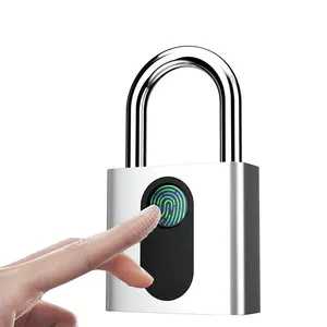High Quality Unbreakable Smart Fingerprint Padlocks from China for Wood Steel Stainless Steel Doors with Memory Card Storage