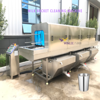 Automatische kleine plastic mandenwasmachine |   Fruit, groente, vis, omzetkratten, reinigingsapparatuur