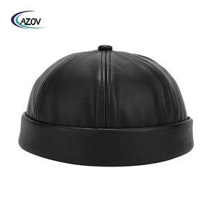 Cappello da padrone di casa cinese con bordo leggero in pelle tinta unita semplice cappello stile retrò con cappello di <span class=keywords><strong>Yupi</strong></span> - Product Image 5