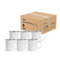 Mug en émail de 17 oz pour sublimation, tasse à café personnalisée pour le camping, 500 ml, personnalisable, sans BPA, résistant à la chaleur, vente en gros