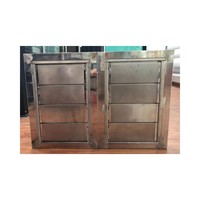 Volet d'échappement extérieur traditionnel personnalisable en acier inoxydable, cadre horizontal, persiennes réglables, anti-corrosion, pare-soleil
