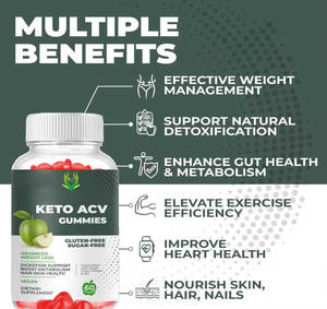 Gomitas Keto Acv en Oferta, Vitamina B6 y Calcio para Mejorar el Metabolismo y la Pérdida de Peso, Gomitas de Vinagre de Sidra de Manzana de 1000 mg - Product Image 6