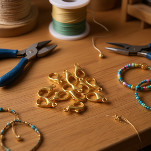 Chiusure a Moschettone Ilan 16mm in Oro K, 8 Pezzi, Accessori per Gioielli - Product Image 2