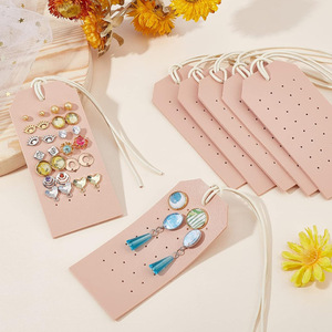 Cross-border spot PU leather earring holder, jewelry tag <b>storage</b> <b>box</b>, hanging earring and stud display rack - Product Image 1