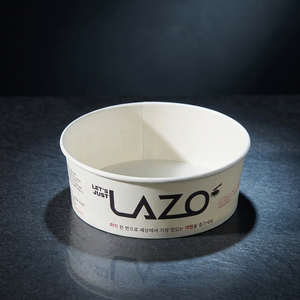 MADE IN KOREA Food Grade Induction Compatible 1600cc Paper Bowl Round Disposable <b>Noodle</b> Container 300pcs Bulk <b>Box</b> - Product Image 3