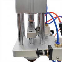 Máquina Semiautomática Neumática para Sellar Tapas de Botellas de Perfume, Altura Ajustable, para Botellas de Vidrio con Pulverizador