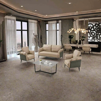 Ensemble de canapés de bureau modernes et minimalistes en cuir PU Mobilier de zone de réception de style luxe léger à trois places pour négociation d'affaires