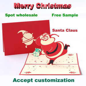 Impresión personalizada de estrellas, decoración surtida a granel, música 3d, pop up a, <span class=keywords><strong>tarjeta</strong></span> de felicitación de Navidad y sobres - Product Image 2