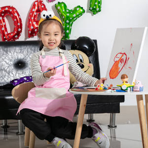 Delantal de cocina personalizado para niños, juego de pintura ajustable con bolsillo - Product Image 4