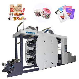 6 colors stack type flexo printing machine for kraft paper thermal paper copy paper with good quality