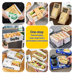 Boîte alimentaire en carton <span class=keywords><strong>blanc</strong></span> jetable, biodégradable, écologique, recyclable, personnalisée, pour sandwichs, frites, pizzas - Product Image 2