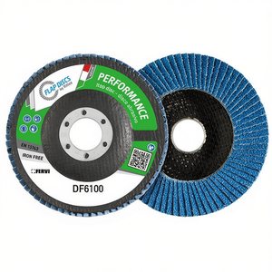 Disco de Láminas Fervi Performance de 115 mm, Herramienta Abrasiva Sin Hierro para Pulir Metal - Product Image 1