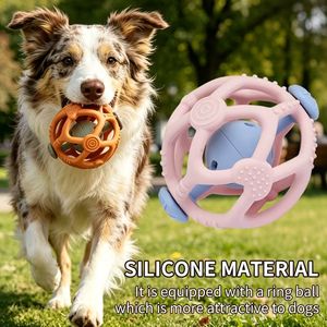 Pelota Dispensadora de Golosinas para Perros de Silicona, Juguete Masticable de Alimentación Lenta, Juguete de Rompecabezas para Entrenamiento de Mascotas en Interiores - Product Image 3