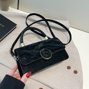 Sac carré en cuir PU pour femme, style minimaliste français, avec poignée supérieure, pour le quotidien, les voyages et les tenues décontractées, sac à bandoulière, vente en gros - Product Image 4