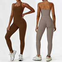 Fitnesskleidung für Frauen 2-teiliges Set Halter-Sport-BH Po-Formende Leggings Atmungsaktive Sportbekleidung für Training