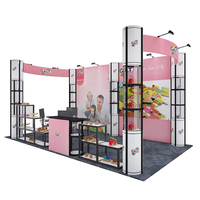 Portable sans outil rétro-éclairé affichage boîte à lumière toile de fond pliable en aluminium torsion tour Expo juste stand d'exposition réutilisable
