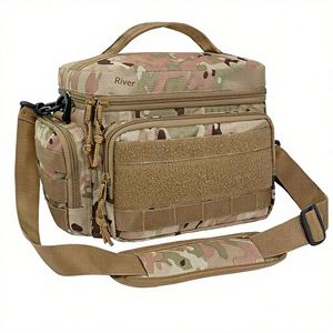 Sac à lunch isotherme tactique camouflage avec poches MOLLE, fermeture éclair, taille moyenne, pour le stockage des aliments - Product Image 1