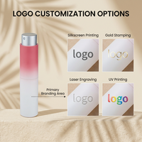 Atomiseur de parfum de voyage de luxe personnalisable, cylindrique, dégradé de couleurs, mini 8ml 10ml 15ml, rechargeable, en plastique, à mécanisme rotatif