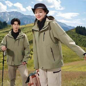 <span class=keywords><strong>Veste</strong></span> de randonnée imperméable de haute qualité 3 en 1 100% fibre de polyester pour hommes et femmes, <span class=keywords><strong>veste</strong></span> de montagne chaude de couleur lilas - Product Image 6
