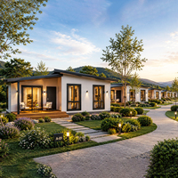 Kit de maison préfabriquée modulaire à structure en acier avec panneaux isolés en kit, installation rapide et aménagement personnalisé pour les projets