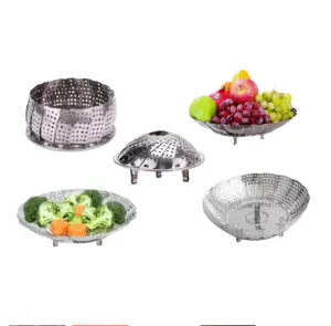 Steam Cooking Basket Vegetables Stainless Steel Pot Steamer Vegetables Gourmet Kitchen Diet Healthy Eating