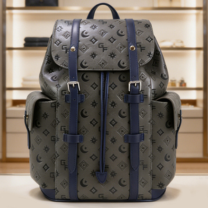 Fashion Embossed PU Leather <b>Backpack</b> Large Capacity Laptop Travel Bag Custom Logo Casual Business <b>Backpack</b> OEM ODM - Product Image 1