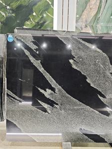 กระเบื้องหินอ่อนธรรมชาติสีดำขาวขัดเงา ดีไซน์ทันสมัย ลายหมึกฝนเมฆ สำหรับเคาน์เตอร์ ออกแบบกราฟิก - Product Image 5