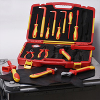 Jeu de douilles isolées VDE 16 pièces 1000V IEC60900, en acier au chrome-vanadium, kit d'outils d'électricien, coffret rigide
