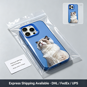 Funda de TPU Transparente Azul con Diseño de Gato Ragdoll con Audífonos, Funda Protectora Suave y Resistente a Impactos para <span class=keywords><strong>iPhone</strong></span> 17 16 15 14 13 <span class=keywords><strong>Pro</strong></span> Max - Product Image 5