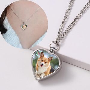 Collier personnalisé pour cendres d'animaux de compagnie avec cadre photo et gravure de texte – Bijou commémoratif pour chien et chat – Pendentif souvenir - Product Image 5